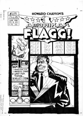 Chaykin, Howard - American Flagg #2 Cover Flagg in Sex Machine | Cool Lines Art
