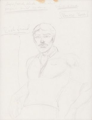 Art Nichols | Rich Friend Character Pencil Sketch - Bocash | Anthony’s Comic Book Art