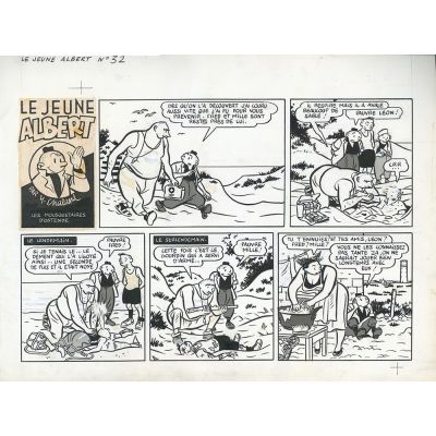 Yves Chaland | CHAL-002-Le jeune Albert, Les mousquetaires d’Ostende | Galerie Antoine Mathon