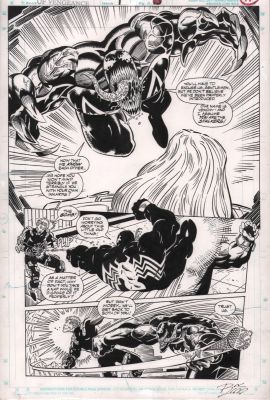 Al Milgrom, Ron Lim | Venom: Nights of Vengeance #1 P.17 - Perfect Venom Page - Signed - 1994 | Anthony’s Comic Book Art