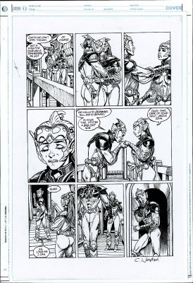 Chris Weston | Weston, Chris - Alan Moore’s Tom Strongs Terrific Tales #11 Full Pg 6, Jonni Future & Uncle Johnny Future 2004 | Cool Lines Art
