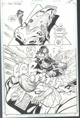 Joseph Phillips | Exceptional Joe Phillips Body Doubles Art - Sexy Girls - Futuristic Car - Action - 2 Panel Page Issue Body Doubles Page 15 | Koch Comic Art