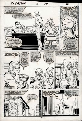 Jackson (Butch) Guice | Guice, Butch - X-Factor #5 Pg 11, Old X-Men Team Meeting | Cool Lines Art