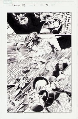 Karl Moline | Daredevil 2099 #1 Pg.15 - All Action Interior Page - 2004 | Anthony’s Comic Book Art
