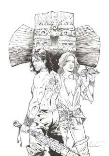 Philippe Xavier (né en... - Lot 553 - Conquistador Technique mixte sur papier pour un dessin...