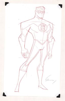Shane Glines | Green Lantern Full Figure Pencil Character Art - Signed | Anthony’s Comic Book Art