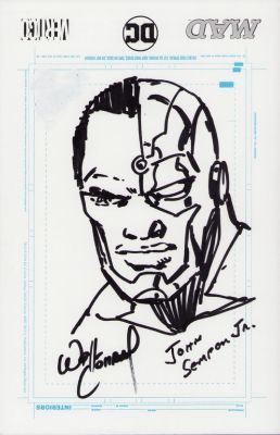 Will Conrad | Cyborg Ink Art Commission - Signed 2X | Anthony’s Comic Book Art