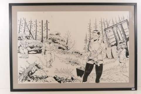 Dessin original de Félix Meynet pour une jaquette pour la… | Rops