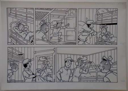 Morjaeu, Luc - Originele halve pagina (stroken 25 t/m 26 - plaat 7 A) - Suske en Wiske - Sterrenrood - (2014) | Catawiki