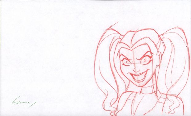 Shane Glines | Harley Quinn Animated Style Pencil Art - Signed | Anthony’s Comic Book Art