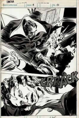 Gene Colan, Tom Palmer | Tomb of Dracula #4 P 31 Semi-Splash (Awesome! Dracula Grabs Guy By the Throat & Breaks His Neck!) 1979 | Romitaman