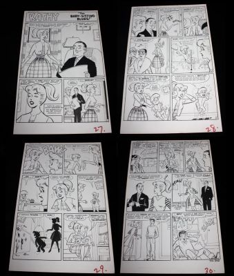 Stan Goldberg | Kathy #10 ’The Baby-Sitting Blues!’ Complete 4Pg Story - Signed By Stan Lee - 1961 | Anthony’s Comic Book Art