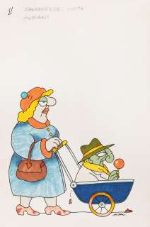 Altan (Francesco Tullio Altan) - "Gli anziani", 1989 | Urania Casa d’Aste