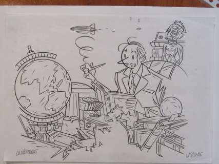 Lapone, Antonio - Illustration originale (couverture) - Antique Detective Agency (A.D.A.) - Archives 1 | Catawiki