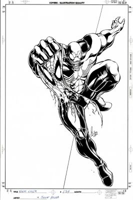 Michael Wilson, Scott Hanna | Wizard: the Comics Magazine #139 Cover (Scott Hanna Inks! Incredible Venom Image Holding Spider-Man’s Destroyed Mask!) 2002 | Romitaman