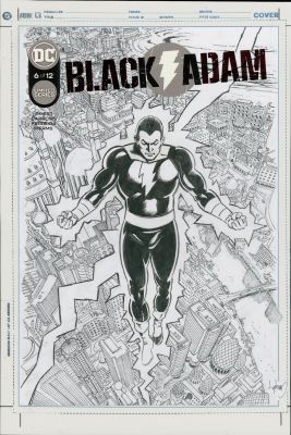 David Lapham | Lapham, David - Black Adam #6 Cover - Flying Above the City 2022 | Cool Lines Art