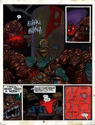Nick Percival | Judge Dredd the Megazine #26 P 14 (Large Art Painted Page!) 1992 | Romitaman