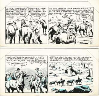 Gamba, Francesco - 2 original strips Tex series Gila no. 3 (1957) | Catawiki