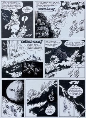 Seron les Petits Hommes Planche Originale les Fourmicrabes 2001 Exceptionnelle !