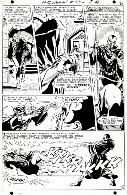 Jim Aparo | Aquaman #40 P 19 (Aquaman in 5 of 5 Panels Battling!) 1968 | Romitaman