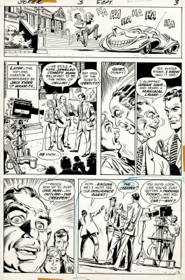 Ernie Chan, Jose Luis Garcia Lopez | The Joker #3 P 3 (Great Garcia-Lopez Inks! the Joker Steals a Clown Mask From a Museum & Escapes in His Joker-Mobile!) 1975 | Romitaman
