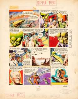 Eagle/Dan Dare original artwork (1958) by Frank Hampson Volume 8 No 38… | Comic Book Auctions ltd