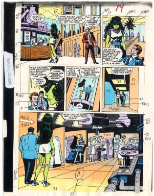Bob Sharen Don Perlin | Marvel Fanfare She-Hulk Color Guide Issue 48 Page 14 | Catskill Comics