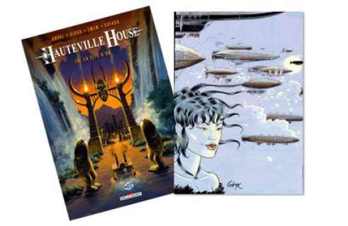 Gioux, Thierry | Hauteville house Dédicace Ã  l’encre de chine et aquarelle,... | Cornette de St Cyr