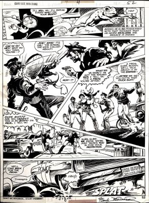 Frank Brunner | Brunner, Frank - Giant-Size Man-Thing #4 Last Pg, First Howard Duck Solo Story, Pre-#1, Garko Man-Frog Dies 1975 | Cool Lines Art