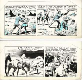 Gamba, Francesco - 2 original strips Tex series Gila no. 3 (1957) | Catawiki