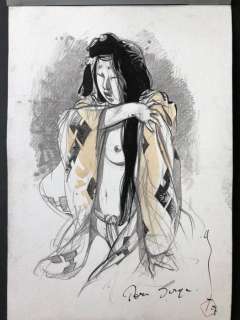 Michetz, Michel - Dessin original d’une geisha - (2007) | Catawiki
