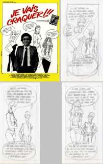 Lauzier, Gérard - 3x Crayonné original - Affiche du film ’Je vais craquer!!!’ - (1980) | Catawiki