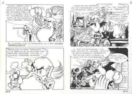 Magnus | Original page for Alan Ford n. 200 "Hic...Hic...Hurrà!". Cm. 35x24. Ink. Mint. Code 1832. | Segni e Disegni