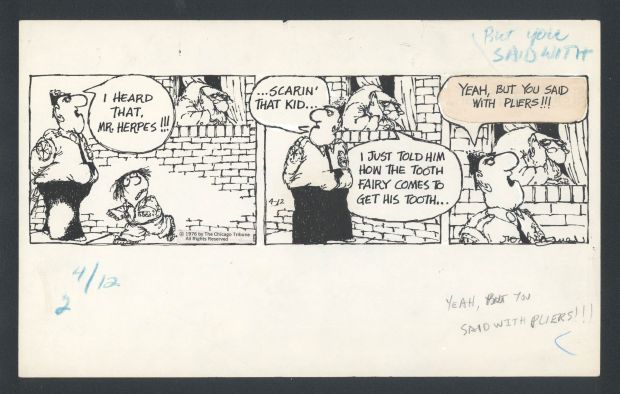 Charlie Rodrigues | Bizarre "Casey" Strip By Rodrigues - Tooth Fairy Issue Casey Page 4-12-1976 | Koch Comic Art