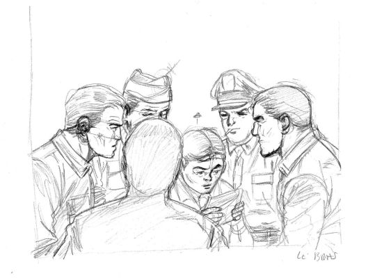 Le Bras Andrã© | CrayonnÃ© originale de BUCK DANNY avec Sonny Tuckson et Jerry Tumbler | Galerie Napoléon