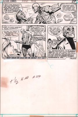 John Calnan | Action Comics #418 P.29 - End Page - 1972 | Anthony’s Comic Book Art