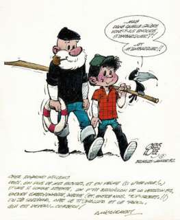 Carlos Roque - lot 454 - Zé Sardinha, dessin original Ã  l‘encre de chine et Ã …