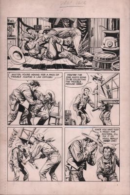 Alberto Giolitti | Gunsmoke #4 P.? - Saloon Brawl - 1969 | Anthony’s Comic Book Art