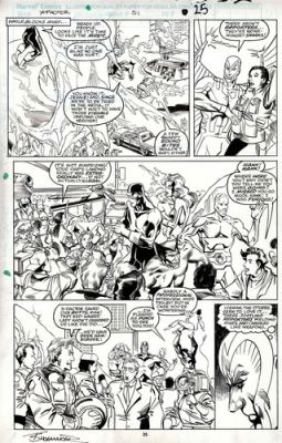 X-FACTOR #51 p.25 Original Marvel Comic Art signed by Terry Shoemaker:Arch Angel | eBay US