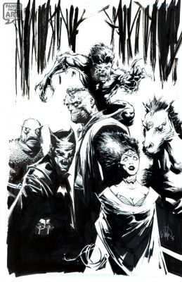 Whilce Portacio | Jla - Monsters Cover - Unpublished | Panel Page Art