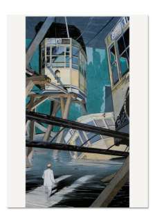 Schuiten (François) - SCHUITEN LES CITÉS OBSCURES BRÃœSEL. Acryliques, encre de Chine et cray