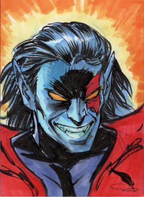 Ryan Odagawa | Tdart 2026 X-Men Sketch Card Drop #80 - Nightcrawler (Age of Apocalypse) | TDArt