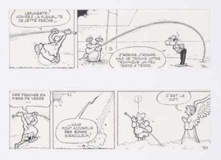 Michel Greg (1932-1999) | Achille Talon - Le Saut Ã  la perche [+1] Encre de Chine… | Fauve Paris