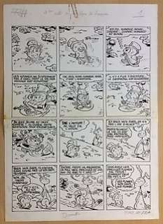 Dimitri (Mouminoux, Guy) - Planche originale - Rififi (Les aventures de) - La Leçon de bravoure (1970) | Catawiki