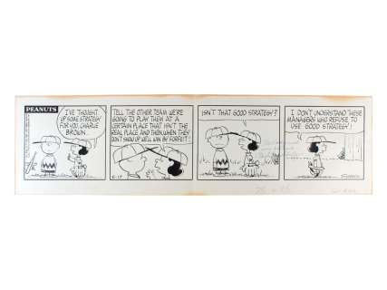 1964 Charles Schulz Peanuts Daily Comic Strip Art | Weiss Auctions