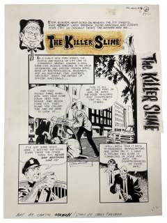 EERIE The Killer Slime Original Storyboard Production Comic Art | Los Angeles Estate Auction