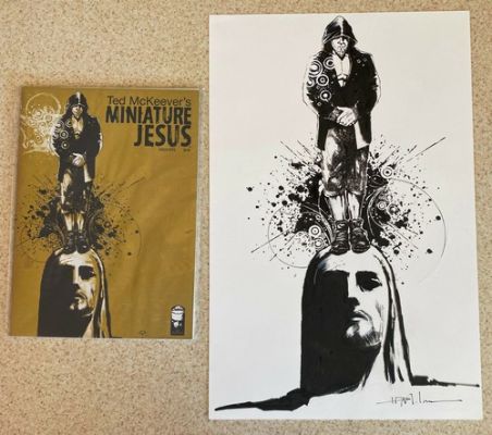 TED MCKEEVER -- Miniature Jesus #5 (Image) -- ORIGINAL COVER ART -- 11x17 | eBay US (Buy It Now)