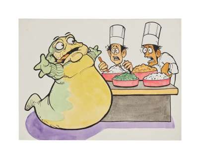Star Wars | "Jabba the Hutt at All You Can Eat Buffet" Original Randy Martinez Artwork | Julien’s