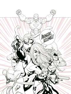 Frank Cho - The Mighty Avengers 1 Cover By Frank Cho (2007)