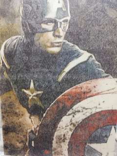 CAPTAIN AMERICA  - Original artwork on a wooden plate - 29,7 x 21 cm - EO - (2018) | Catawiki